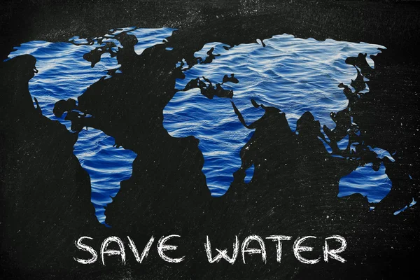 Koncepcja oszczędzania wody i dbałość o środowisko naturalne — Zdjęcie stockowe
