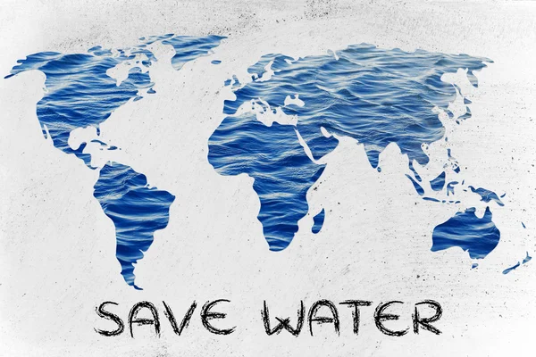 Concept d'économie d'eau et de protection de l'environnement — Photo