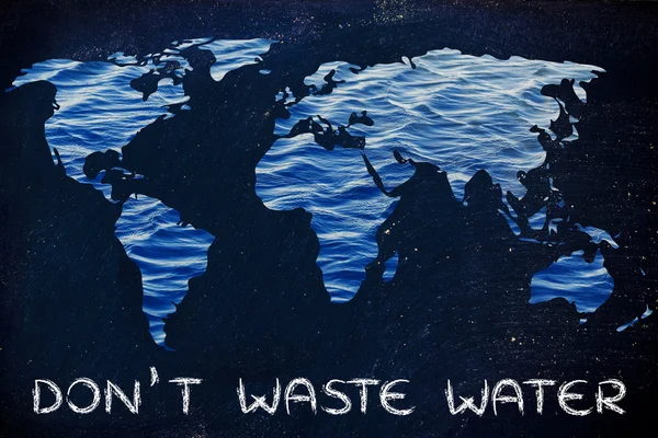 Избежание иллюстрации водяных отходов — стоковое фото