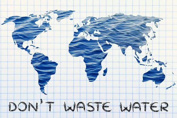 Unikanie odpadów ilustracja wody — Zdjęcie stockowe