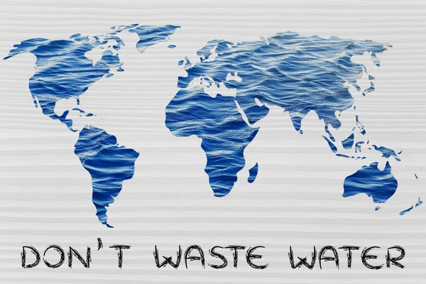 Vermijden water afval illustratie — Stockfoto