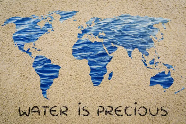 El agua es una preciosa ilustración — Foto de Stock