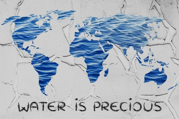 Water is een kostbare illustratie — Stockfoto