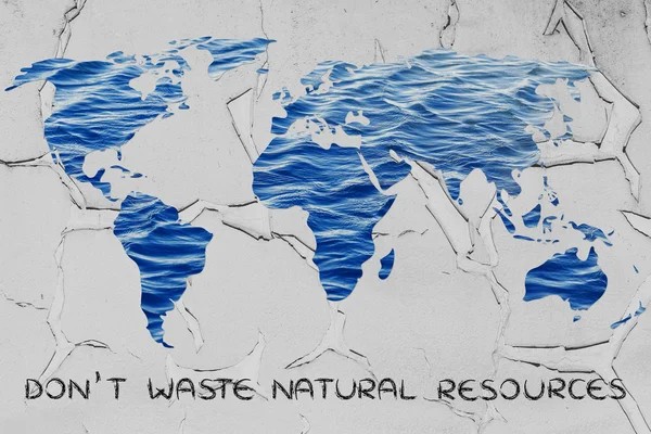 Unikanie odpadów ilustracja wody — Zdjęcie stockowe