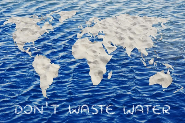 Verspil geen water illustratie — Stockfoto