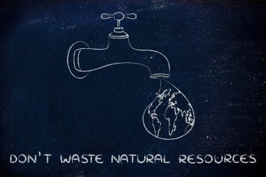 illustration about not wasting natural resources