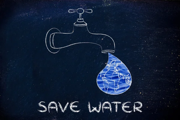 Illustration about saving water — ストック写真