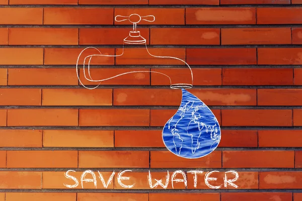 Illustration about saving water — ストック写真