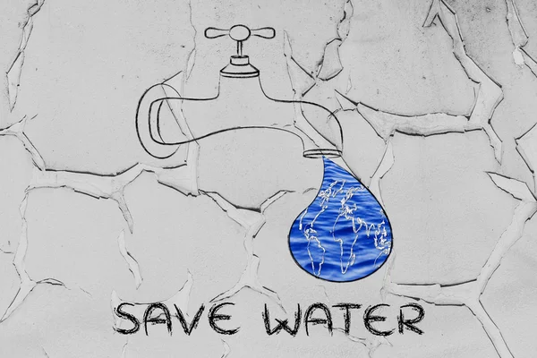 Illustration about saving water — ストック写真