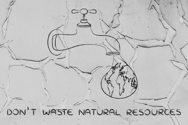 Illustration about not wasting natural resources — Stok fotoğraf