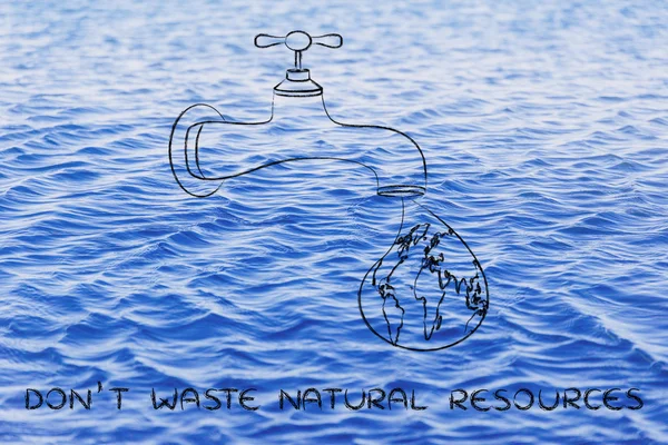 Illustration about not wasting natural resources — Stok fotoğraf