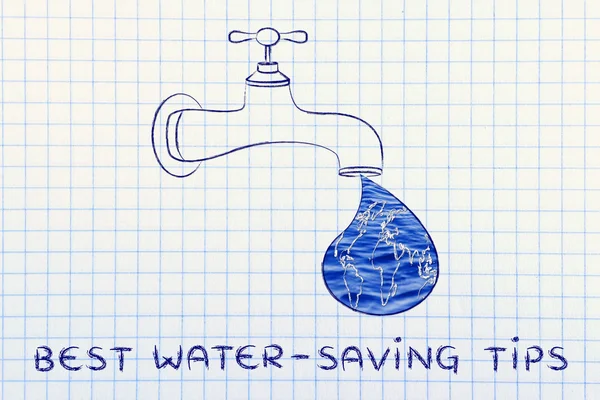 Illustration about water-saving tips — Stock Fotó