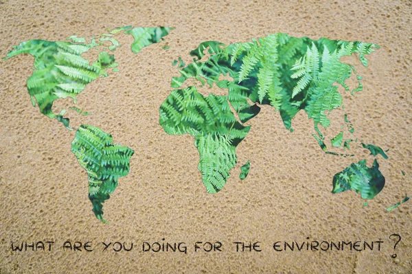 Conception de protéger l'environnement contre la désertification — Photo