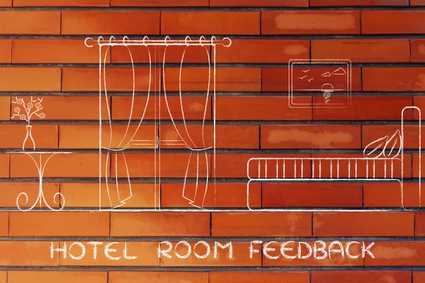 Hotel zpětná vazba, návrh interiéru místnosti — Stock fotografie