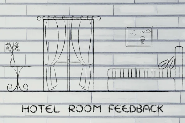 Feedback do hotel, design do interior do quarto — Fotografia de Stock