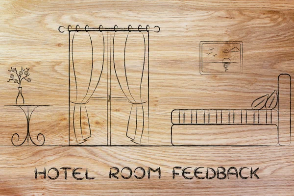 Feedback do hotel, design do interior do quarto — Fotografia de Stock