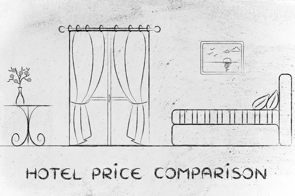 호텔 가격 비교, 리뷰 및 피드백 — 스톡 사진