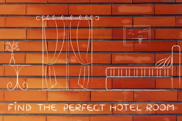 Trovare la camera d'albergo perfetta, recensioni e feedback — Foto Stock