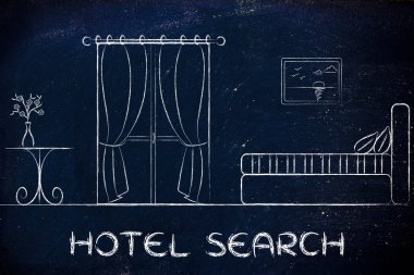 Otel arama, odası iç tasarım