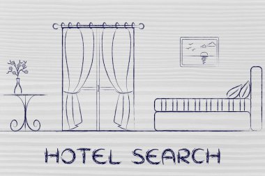 Otel arama, odası iç tasarım