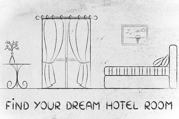 Find your dream hotel, design of room interior — Stock Photo, Image