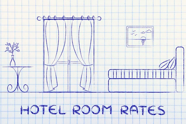 V hotelech, návrh interiéru místnosti — Stock fotografie