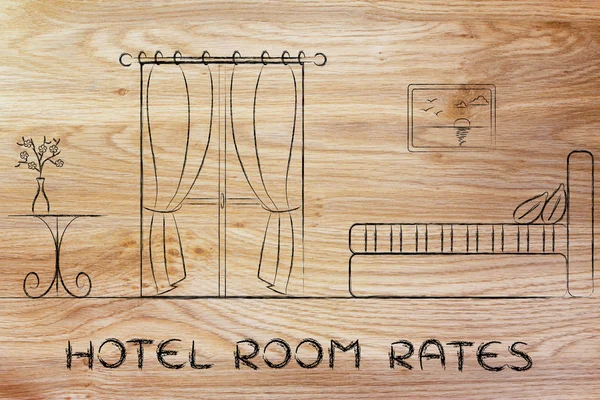 호텔 요금, 객실 인테리어의 디자인 — 스톡 사진