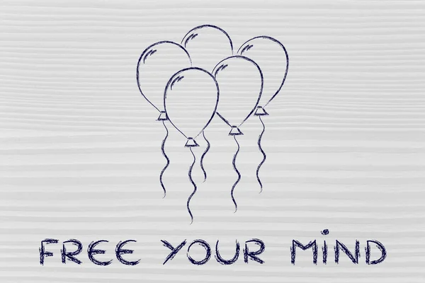 Concept of freeing your mind — Stock Photo, Image