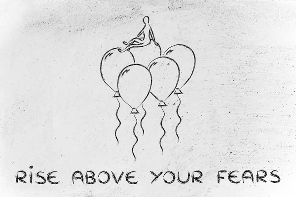 Rise above your fears illustration — Stock Photo, Image