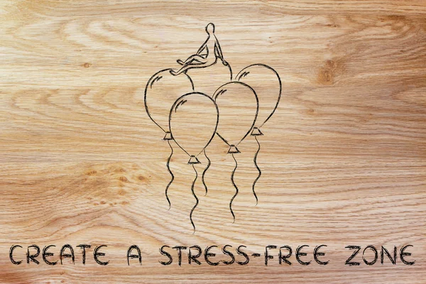 Crear una ilustración de zona libre de estrés — Foto de Stock