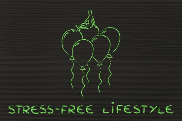 Stress-free lifestyle illustration — Stock Photo, Image
