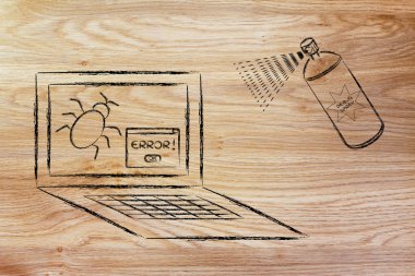 bilgisayar hata karşı komik sprey