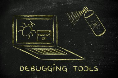 bilgisayar hata karşı komik sprey debuggers