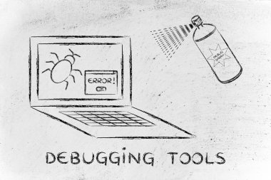bilgisayar hata karşı komik sprey debuggers