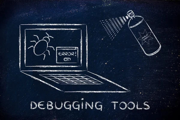 bilgisayar hata karşı komik sprey debuggers