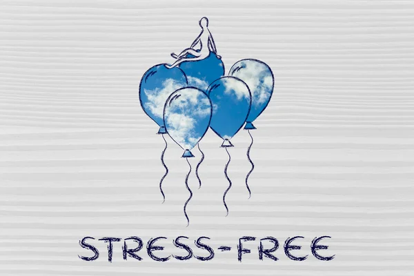 Illustratie stress-vrij leven — Stockfoto