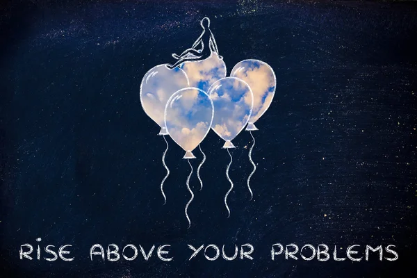 Rise above your problems illustration — Φωτογραφία Αρχείου
