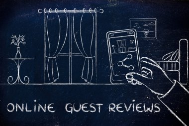 online guest reviews in the hotel industry illustration
