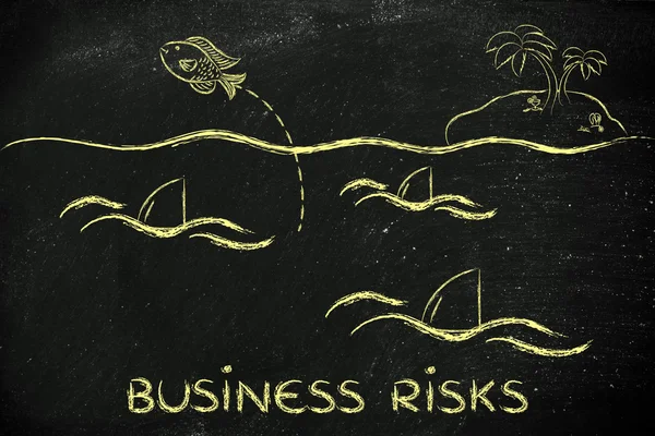 Begrepet forretningsrisiko – stockfoto
