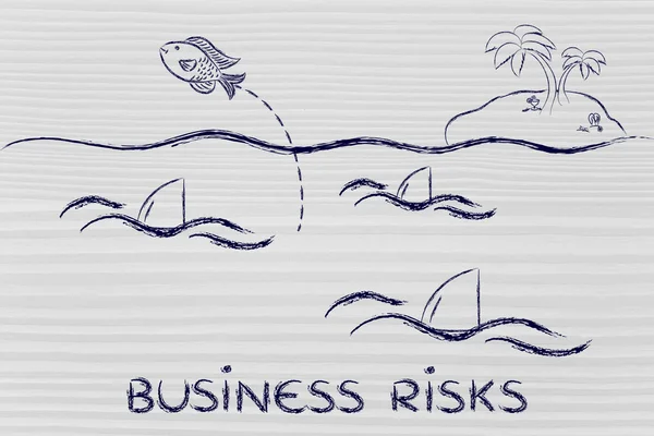 Concepto de riesgos empresariales — Foto de Stock