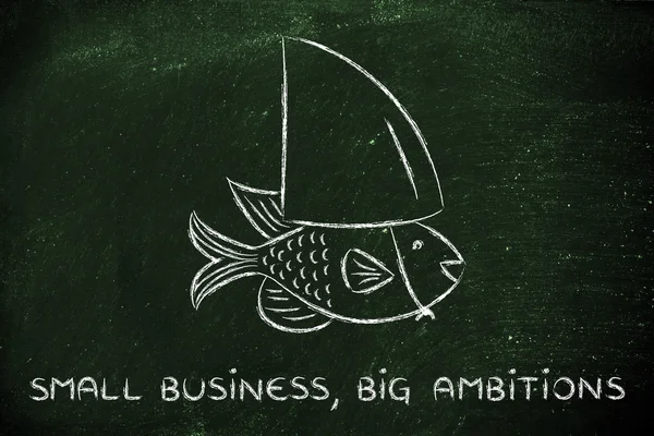 Conceito de pequenas empresas e grandes ambições — Fotografia de Stock