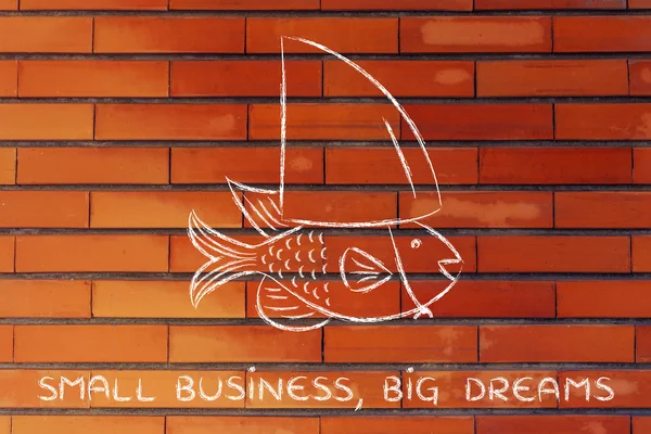 Concept of small business and big dreams — Stock Photo, Image