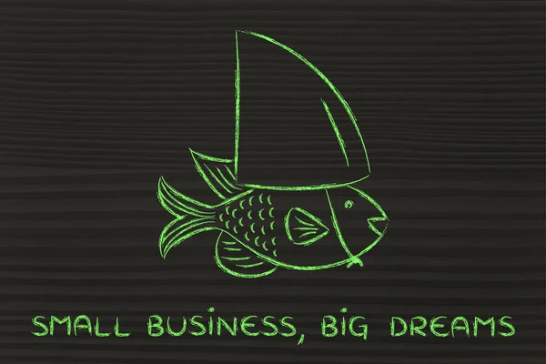Conceito de pequenas empresas e grandes sonhos — Fotografia de Stock