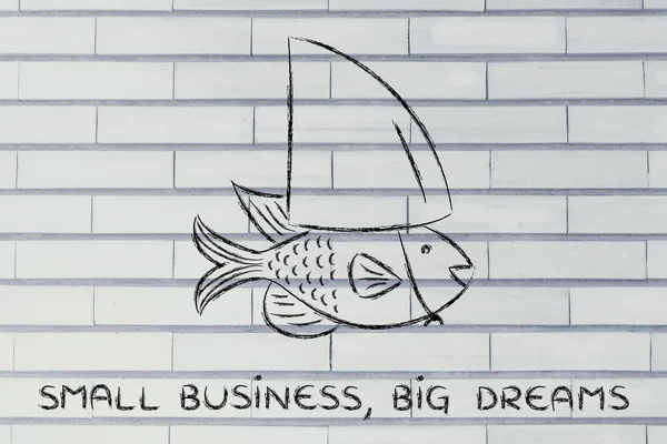 Έννοια της μικρής επιχείρησης και μεγάλα όνειρα — Φωτογραφία Αρχείου