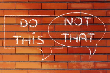 komik kabarcıkları ipuçları veya yönergeler ile