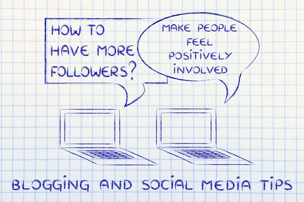 Tipps für digitales Marketing, Blogging und soziale Medien — Stockfoto
