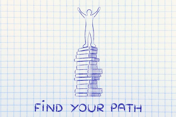 Find your path through education concept — Stock Photo, Image