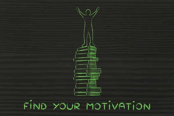 Hitta din motivation på skolan illustration — Stockfoto