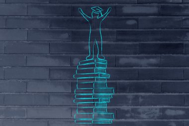 Eğitim ve okul gol illüstrasyon