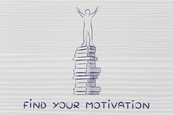 Find your motivation at school illustration — Stock Photo, Image